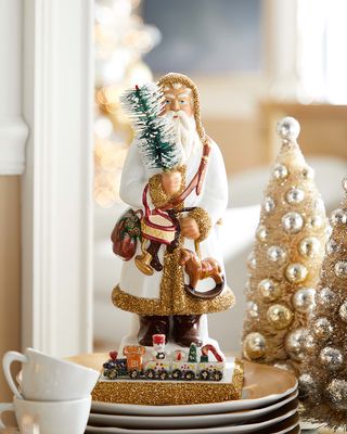 White Robe Santa Christmas Accent