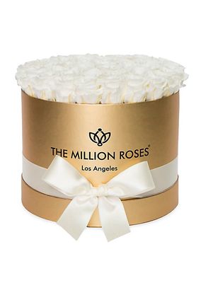 White Roses In Supreme Gold Box