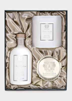 White Spruce Diffuser, Candle, & Tray Gift Set