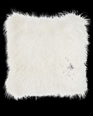 White Tibetan Lamb Pillow