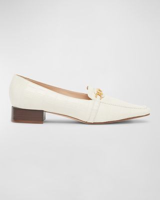 Whitney Croco Chain Loafers