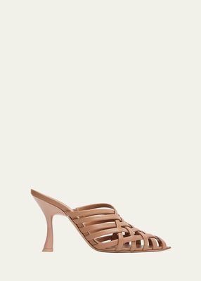 Whitney Woven Leather Mule Pumps