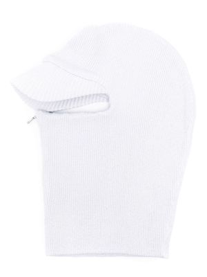 Who Decides War Coveted ribbed-knit zip-up balaclava - Silver