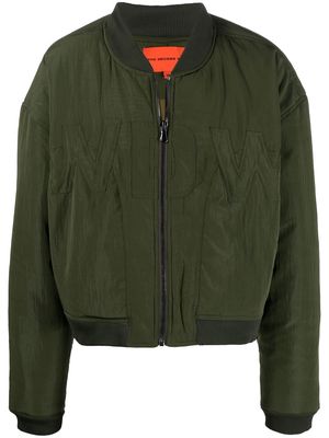 Who Decides War Cutout padded bomber jacket - Green