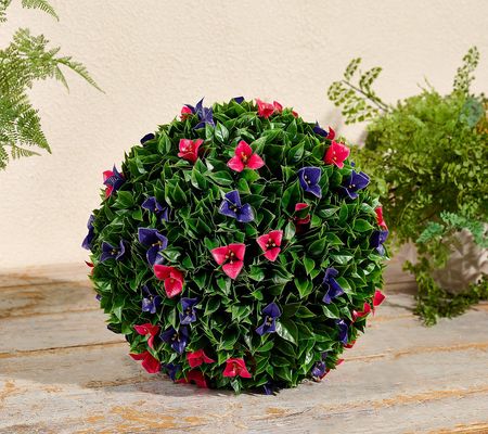 Wicker Park Faux Bougainvillea 17" Sphere