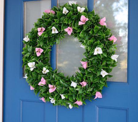 Wicker Park Faux Bougainvillea 21" Wreath