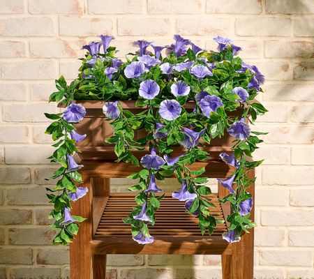 Wicker Park Faux Petunia in 20" Rectangular Planter