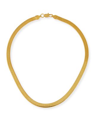 Wide Herringbone Collar Necklace