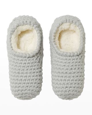 Wide-Knit Ankle Slipper Socks