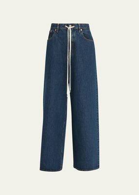 Wide-Leg 5-Pocket Jeans