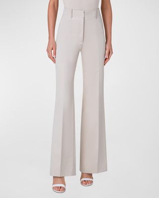 Wide Leg Gabardine Pants