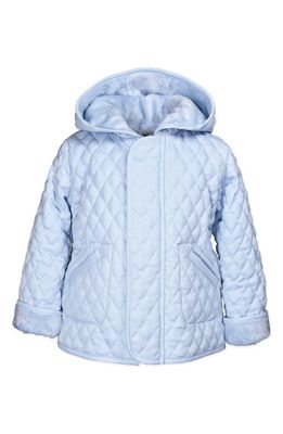 Widgeon Kids' Barn Faux Fur Lined Hooded Jacket in Light Blue