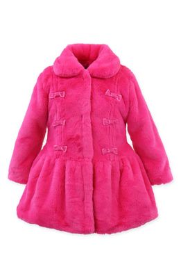 Widgeon Princess Faux Fur Coat in Hot Pink Puff