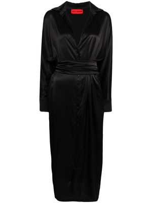 Wild Cashmere belted chemisier dress - Black