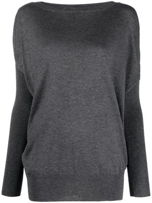 Wild Cashmere boat-neck knitted jumper - Grey