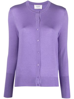 Wild Cashmere fine-knit plain cardigan - Purple