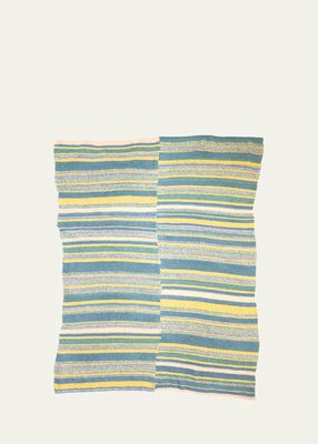 Wild Stripe Cashmere-Blend Blanket, 58" x 86"