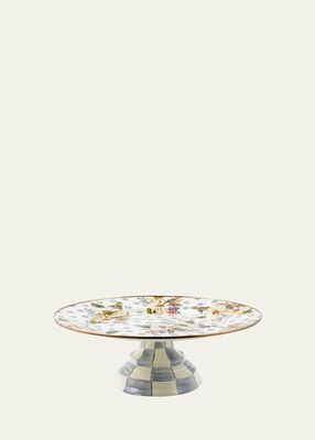 Wildflowers Enamel Large Pedestal Platter