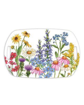 Wildflowers Shatter-Resistant Bamboo Serving Tray