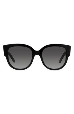 Wildior BU 54mm Cat Eye Sunglasses in Black/Grey