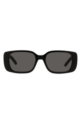 Wildior S2U 53mm Rectangular Sunglasses in Black/Grey
