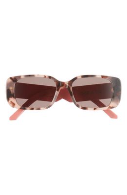 Wildior S2U 53mm Rectangular Sunglasses in Red Havana /Smoke