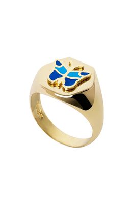 Wilhelmina Garcia Butterfly Ring in Blue
