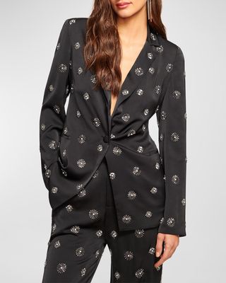 Willa Embellished Single-Breasted Blazer