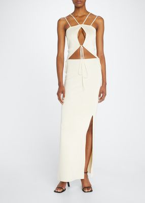 Willow Strappy Cut-Out Halter Maxi Dress