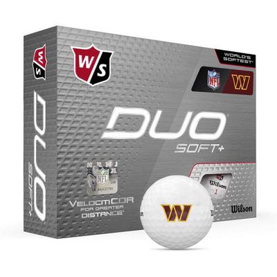 WILSON Washington Commanders 12-Pack DUO Soft Golf Ball Set in White