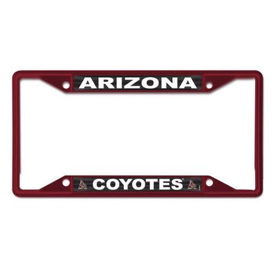 WINCRAFT Arizona Coyotes Chrome Colored License Plate Frame
