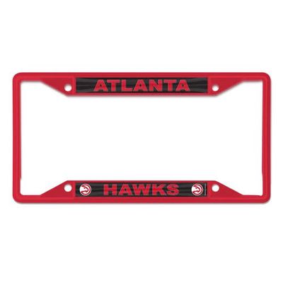 WINCRAFT Atlanta Hawks Chrome Color License Plate Frame in Red