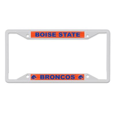 WINCRAFT Boise State Broncos Chrome Colored License Plate Frame in White