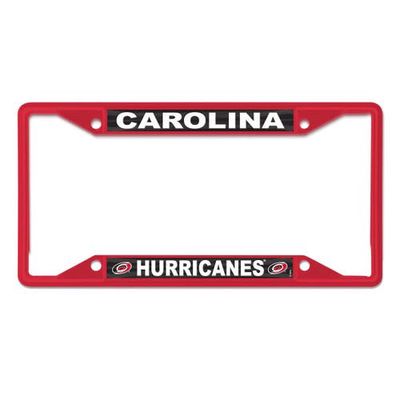 WINCRAFT Carolina Hurricanes Chrome Colored License Plate Frame
