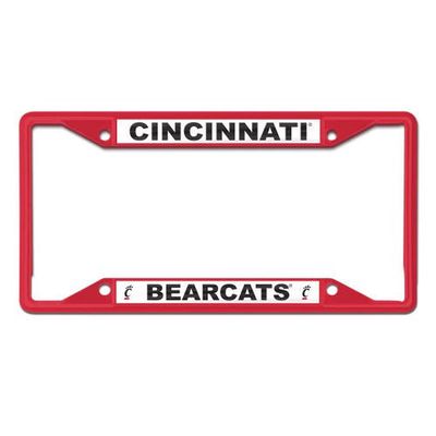 WINCRAFT Cincinnati Bearcats Chrome Color License Plate Frame in Red