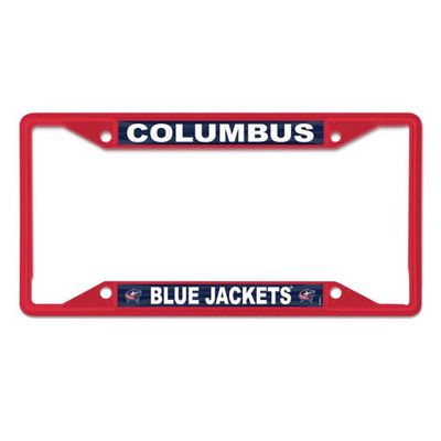 WINCRAFT Columbus Blue Jackets Chrome Colored License Plate Frame