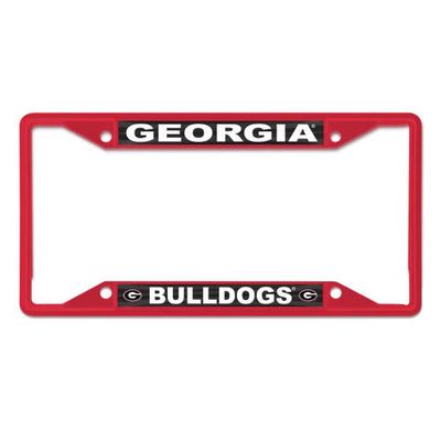WINCRAFT Georgia Bulldogs Chrome Color License Plate Frame in Red