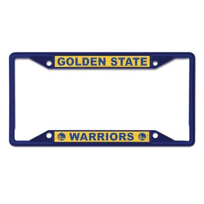 WINCRAFT Golden State Warriors Chrome Color License Plate Frame in Blue