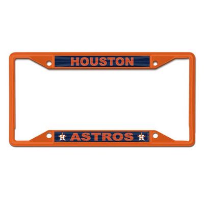 WINCRAFT Houston Astros Chrome Color License Plate Frame in Orange