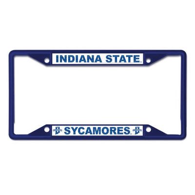 WINCRAFT Indiana State Sycamores Chrome Color License Plate Frame in Blue