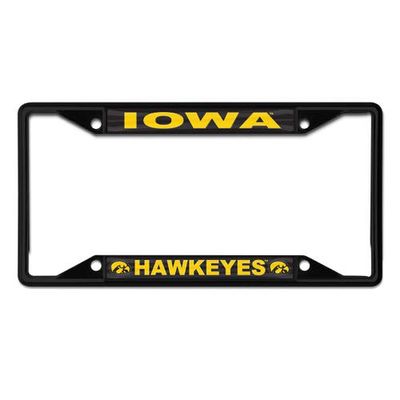 WINCRAFT Iowa Hawkeyes Chrome Color License Plate Frame in Black
