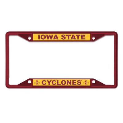 WINCRAFT Iowa State Cyclones Chrome Color License Plate Frame in Red