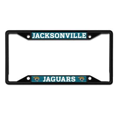 WINCRAFT Jacksonville Jaguars Chrome Color License Plate Frame in Black