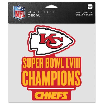 WinCraft Kansas City Chiefs Super Bowl LVIII Champions 8" x 8" Perfect Cut Decal