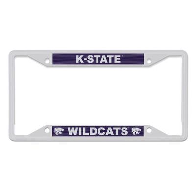 WINCRAFT Kansas State Wildcats Chrome Color License Plate Frame in White