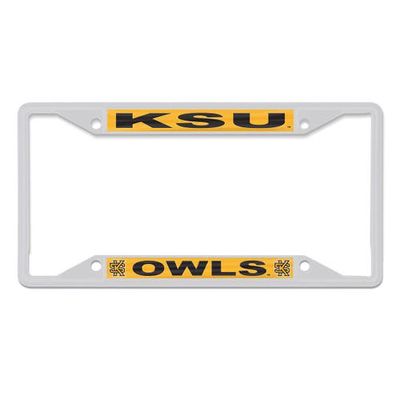WINCRAFT Kennesaw State Owls Chrome Color License Plate Frame in White