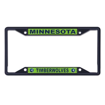 WINCRAFT Minnesota Timberwolves Chrome Color License Plate Frame in Navy