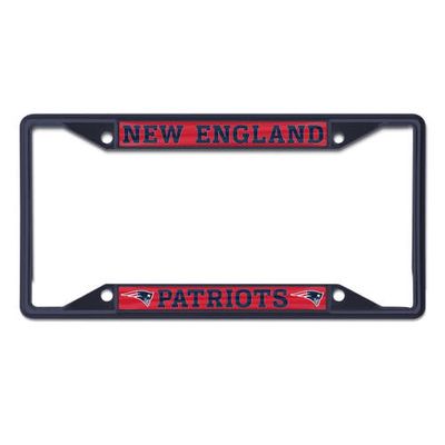 WINCRAFT New England Patriots Chrome Color License Plate Frame in Navy