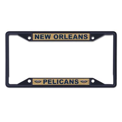 WINCRAFT New Orleans Pelicans Chrome Color License Plate Frame in Navy