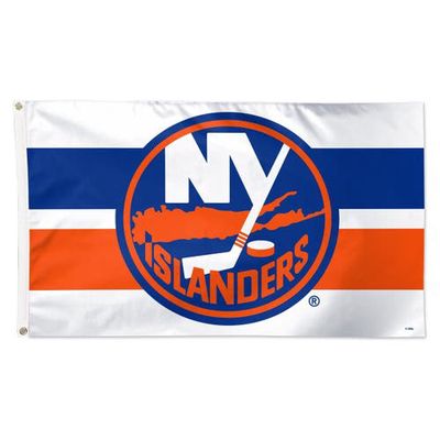 WINCRAFT New York Islanders 3' x 5' Horizontal Stripe Deluxe Single-Sided Flag in White